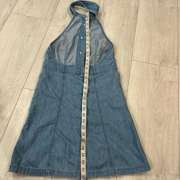 Free People Denim Open Back Sami Dress size XS - Picture 3 of 8